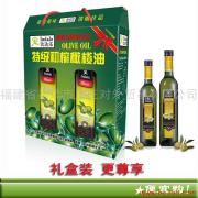 供应大量供应特级初榨原装进口玻璃瓶橄榄油绿色礼盒装500ML