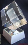 供应水晶礼品3D内雕方体