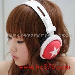 供应PF5214韩版星星头戴式音乐耳机 创意家居